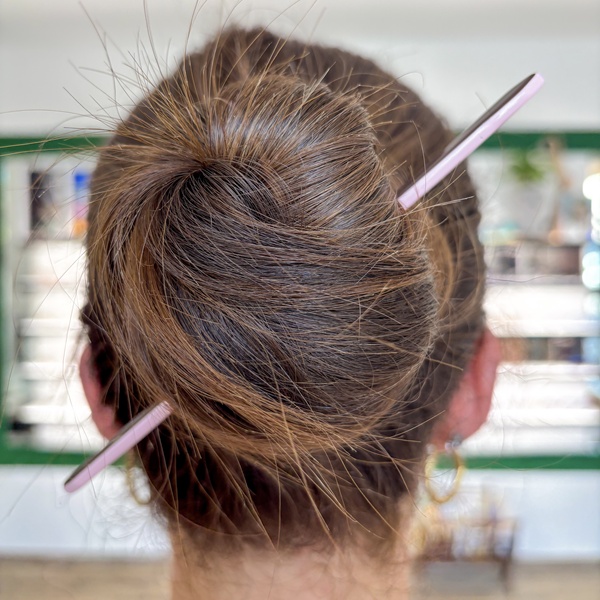 Pic à cheveux Rose Pastel Marron - DADO La Fabrique à Lunettes