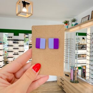 Boucles d’oreilles Violet et Parme – DADO La Fabrique à Lunettes
